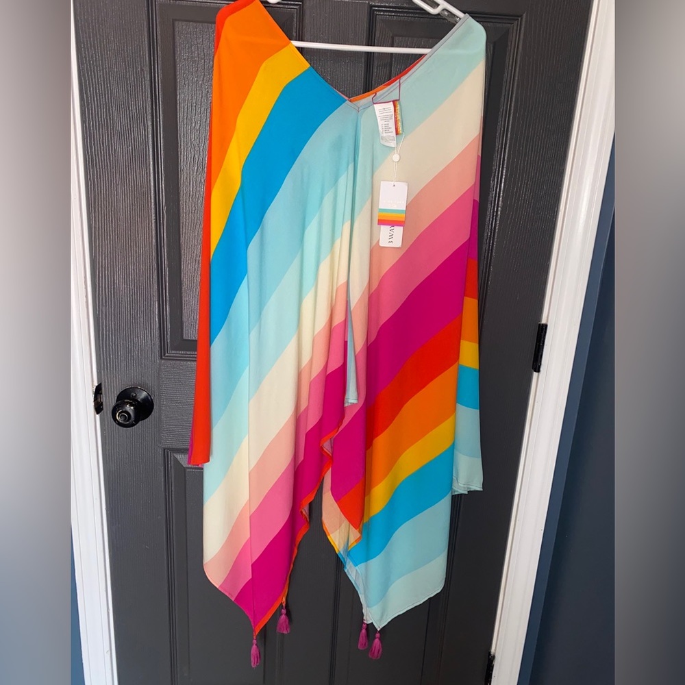 Trina Turk nwt cover up kaftan shirt Shaw